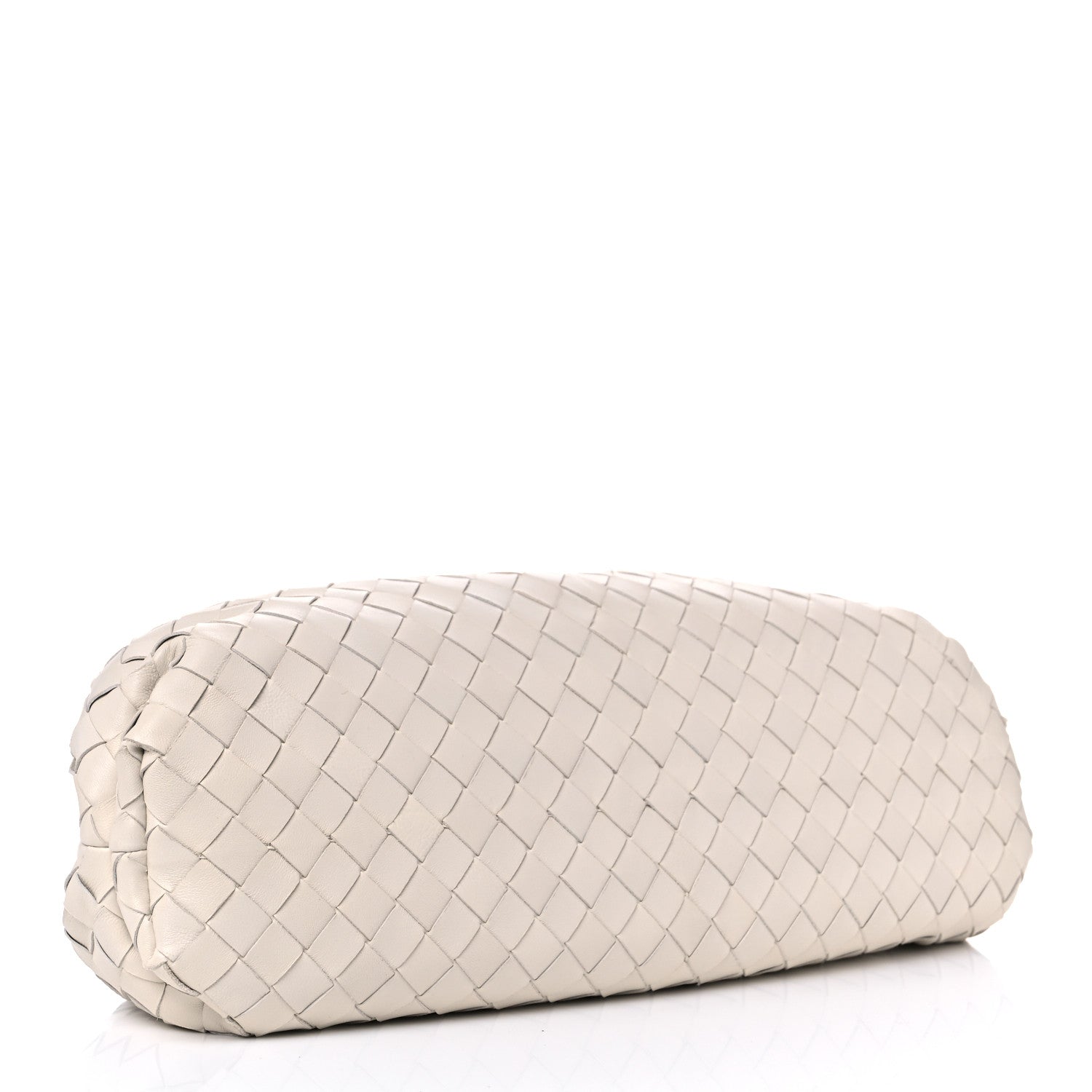 Bottega Veneta Nappa Maxi Intrecciato The Pouch Oversized Clutch Ice Cream 4 of 11