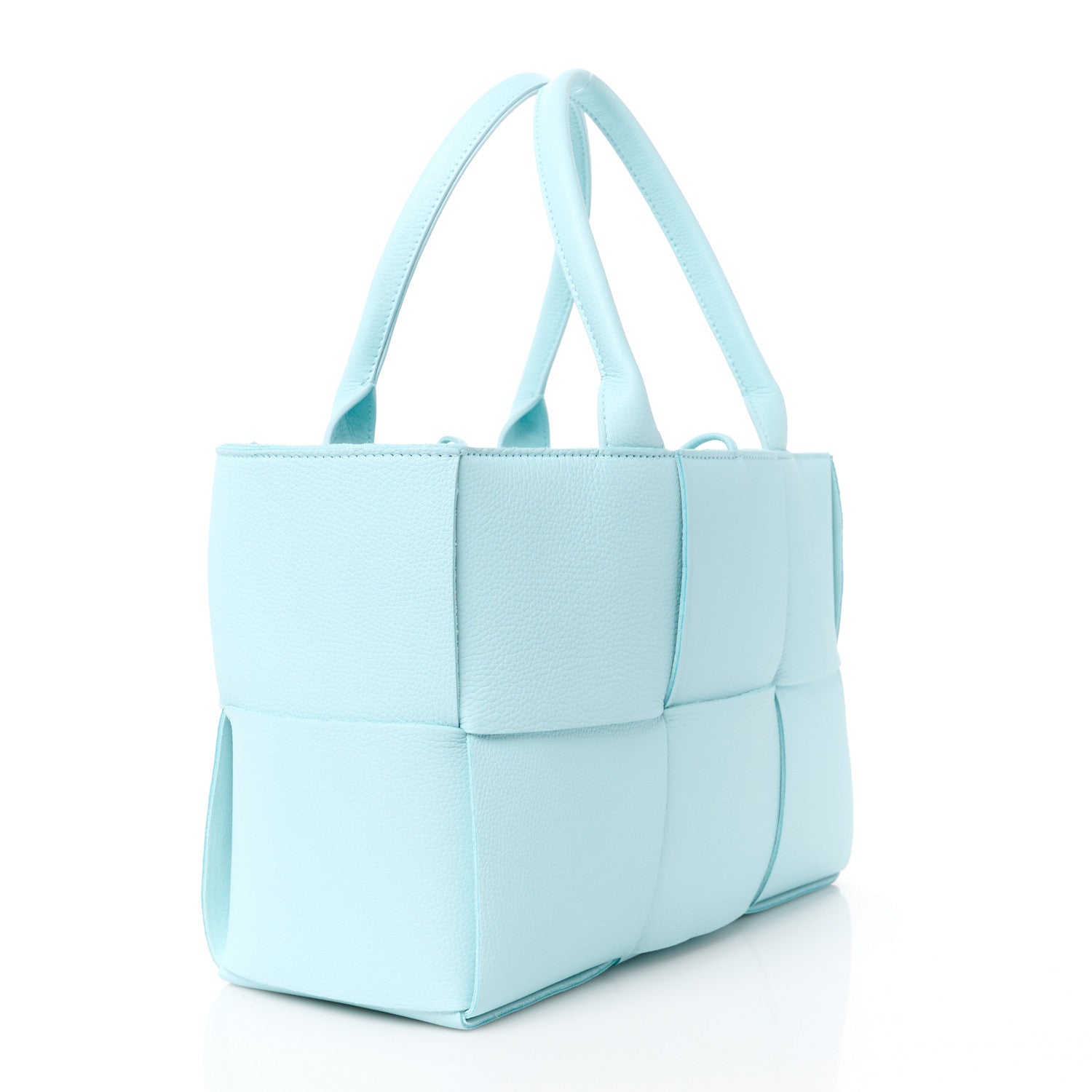 Bottega Veneta Grained Calfskin Intrecciato Small Arco Tote Pale Blue 4 of 15