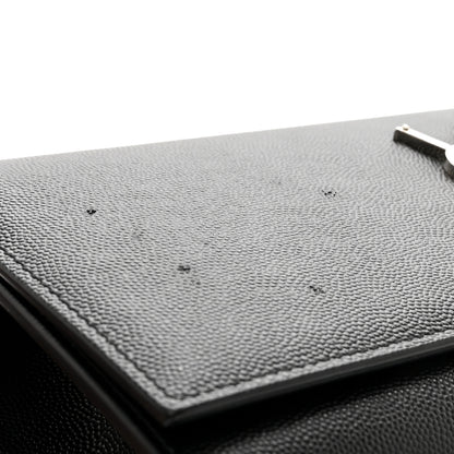 Saint Laurent Grain De Poudre Monogram Cassandre Clutch Black 8 of 8