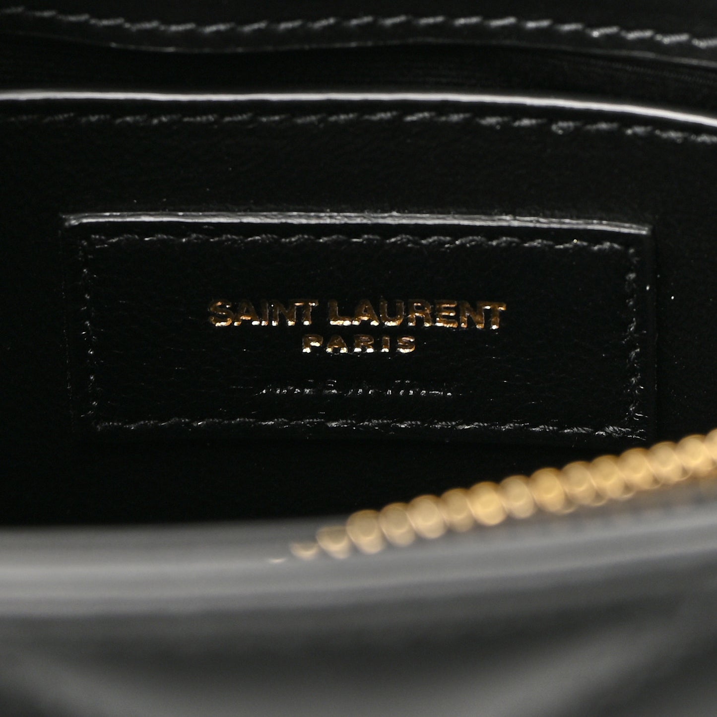 Calfskin Y Quilted Monogram Small Loulou Chain Satchel Black