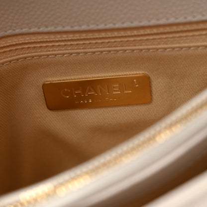 Chanel Grained Calfskin Small Stitched Flap White 6 of 10