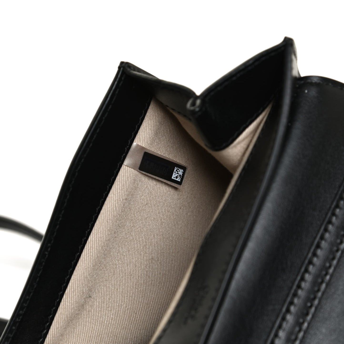 Calfskin Suede C Clutch With Chain Black