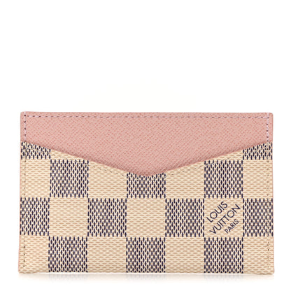 Louis Vuitton Damier Azur Daily Card Holder Rose Ballerine 1 of 7