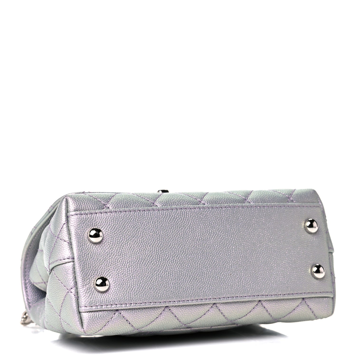 Chanel Iridescent Caviar Quilted Extra Mini Coco Handle Flap Purple 4 of 10