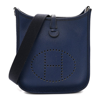 Hermes Taurillon Clemence Evelyne TPM Blue Saphir Blue Indigo 1 of 14