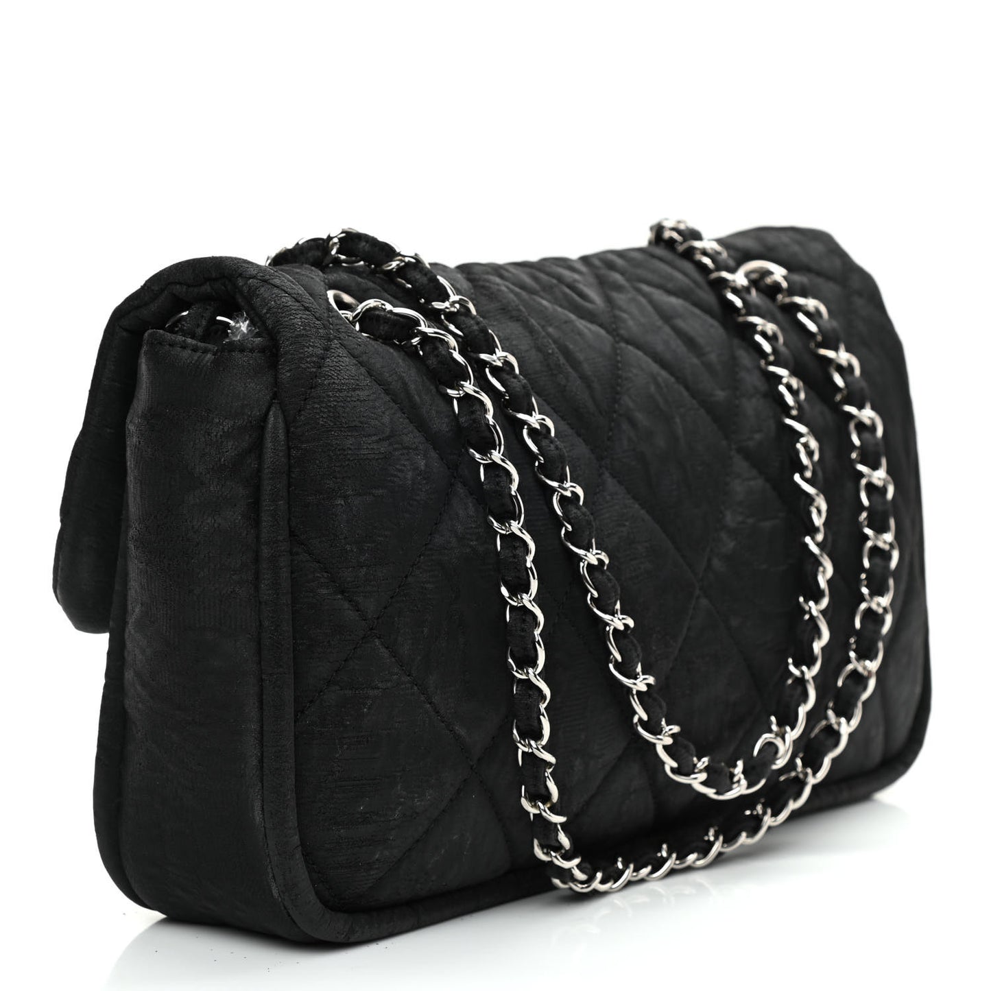 Coated Canvas Quilted Le Marais Flap Black