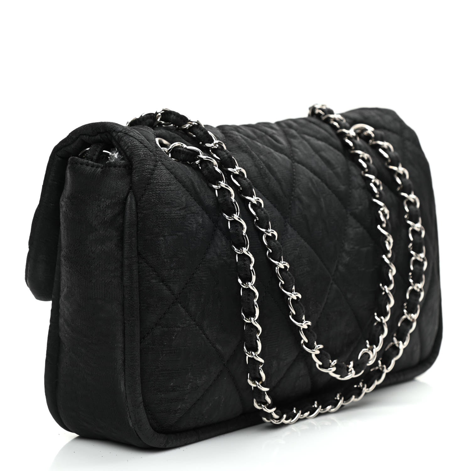 Chanel Coated Canvas Quilted Le Marais Flap Black 3 of 9