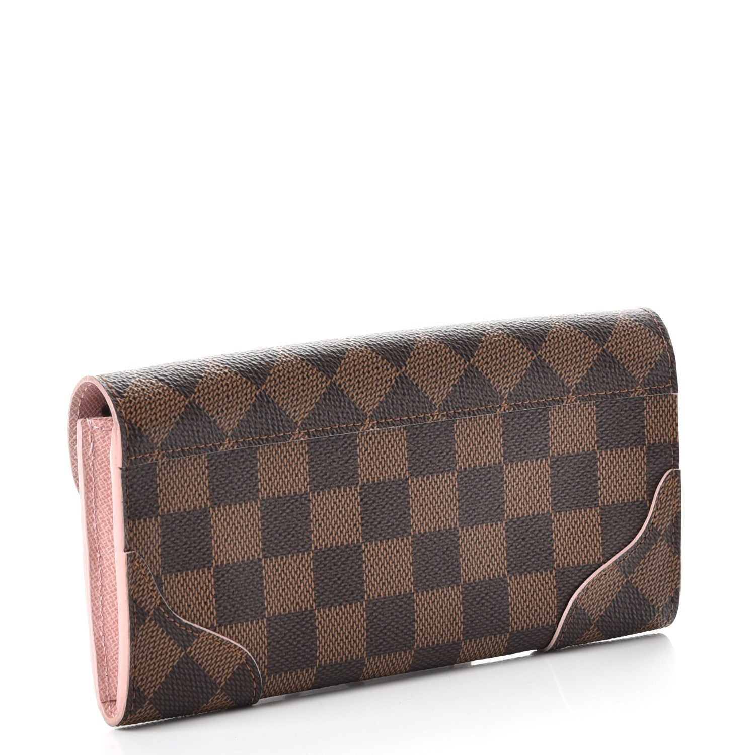 Louis Vuitton Damier Ebene Caissa Wallet Rose Ballerine 3 of 8