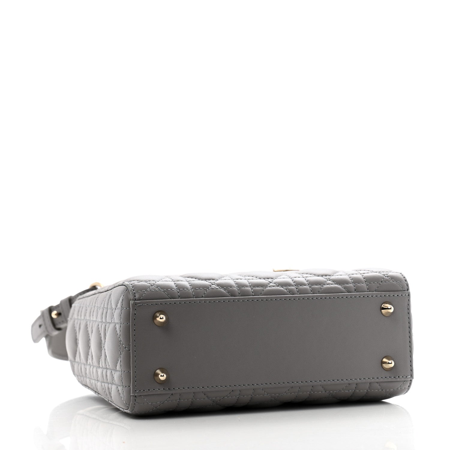 Christian Dior Lambskin Cannage Small My ABCDior Lady Dior Grey 4 of 13
