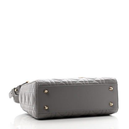 Christian Dior Lambskin Cannage Small My ABCDior Lady Dior Grey 4 of 13