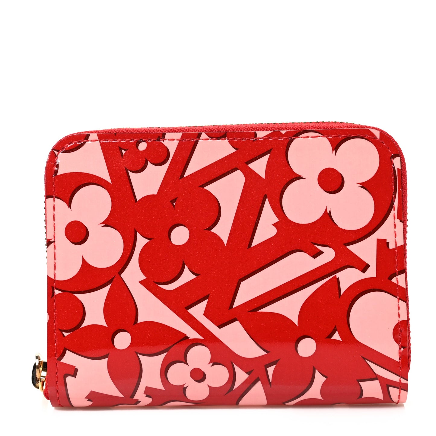 Patent Sweet Monogram Zippy Coin Purse Pomme D'Amour