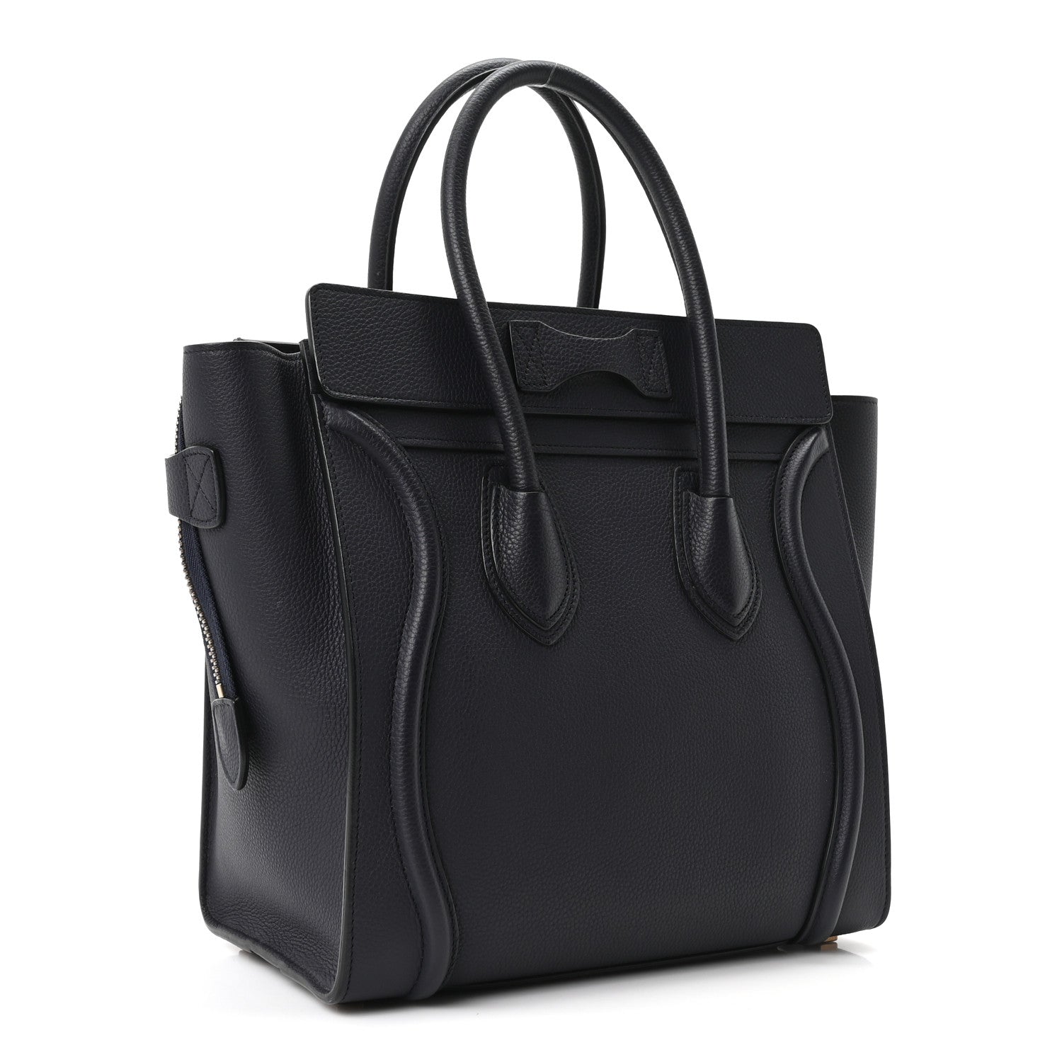 Celine Drummed Calfskin Micro Luggage Black 3 of 10