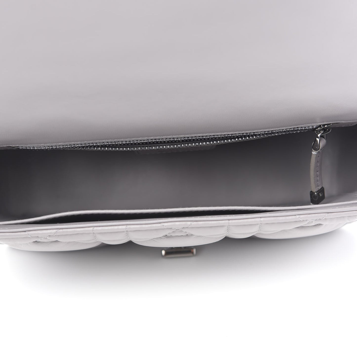 Lambskin Cannage Caro Bag Grey