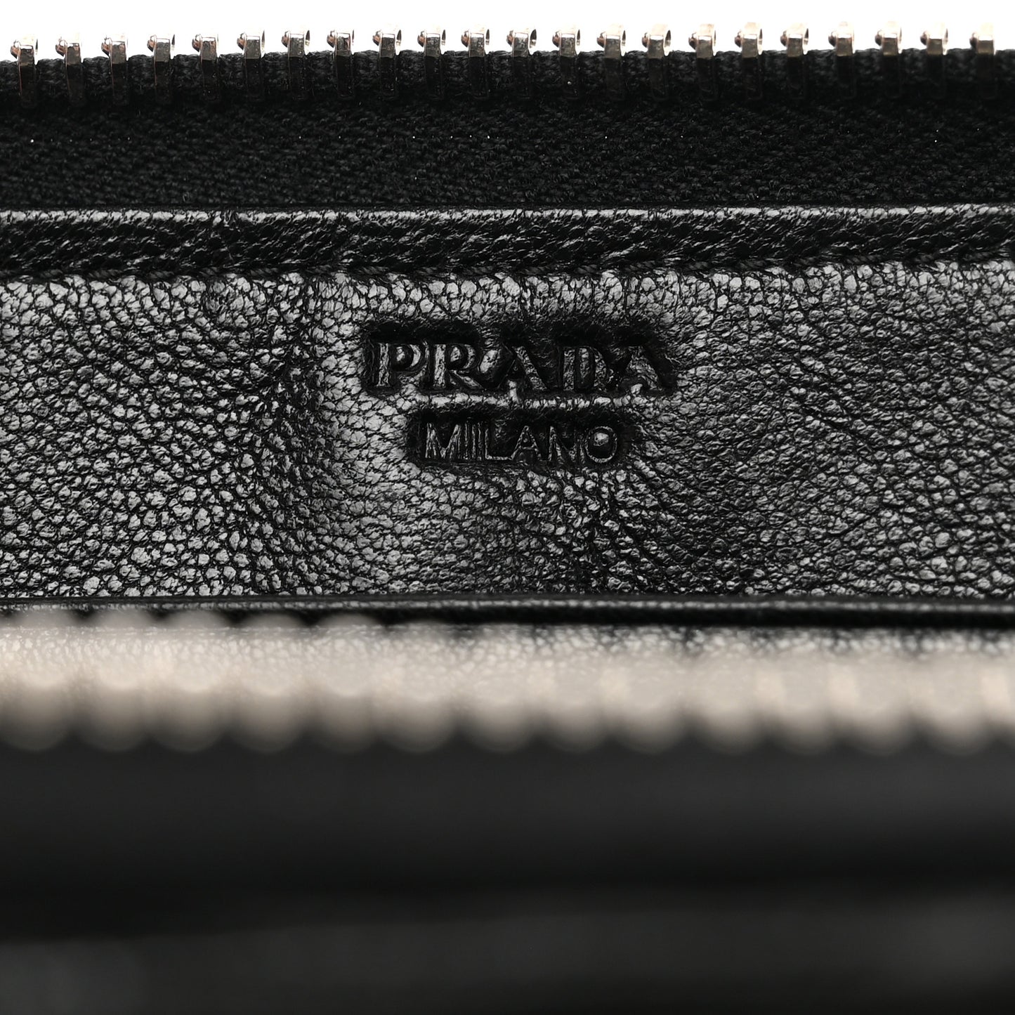 Saffiano Vernice Crystal Studded Zip Around Wallet Black