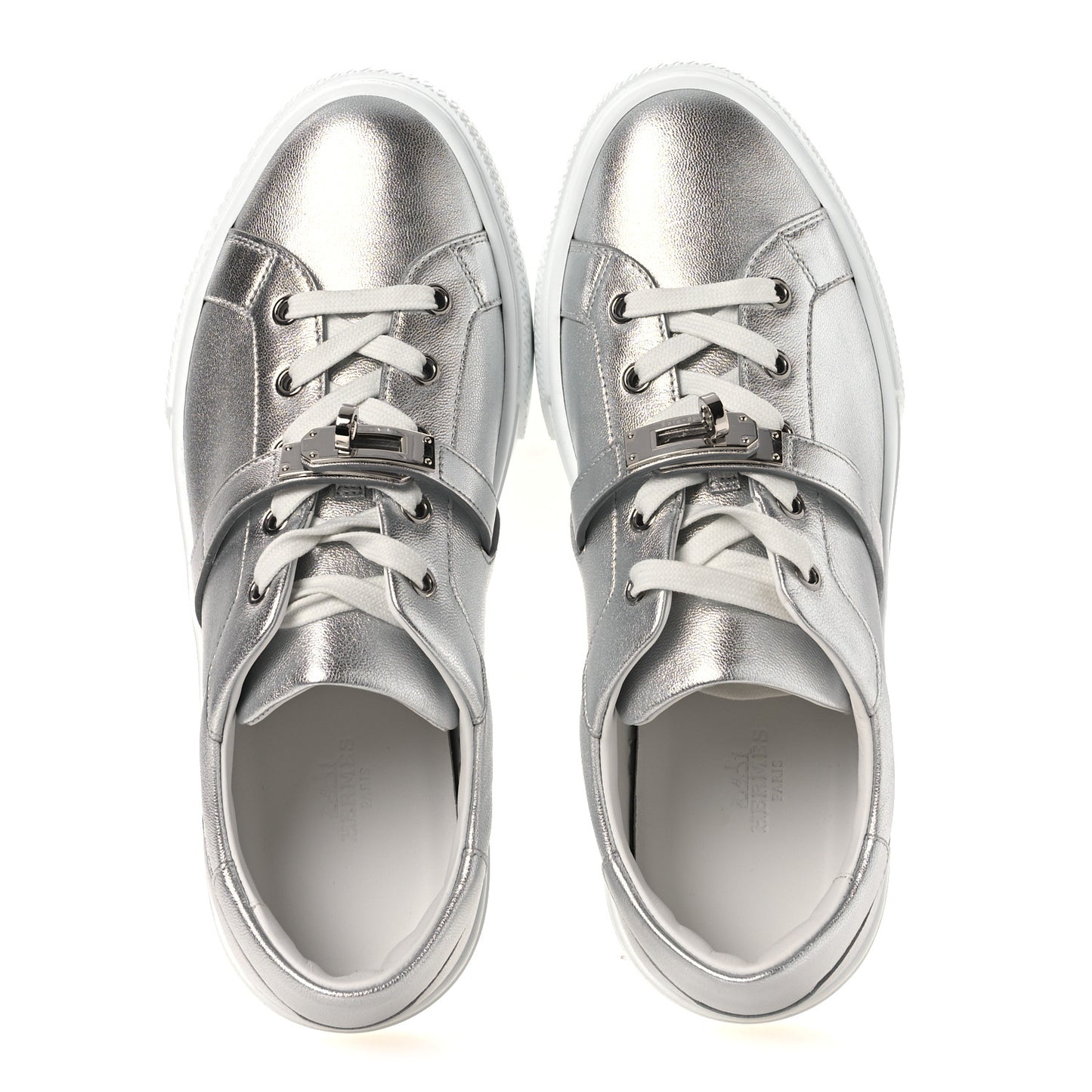 Calfskin Day Sneakers 39.5 Gris Argente