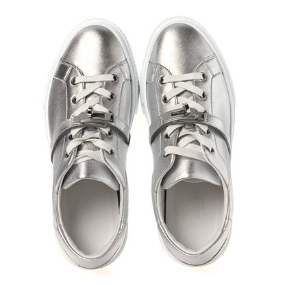 Hermes Calfskin Day Sneakers 39.5 Gris Argente 2 of 13