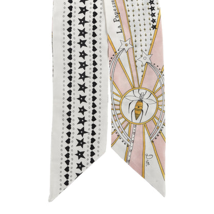 Christian Dior Silk High Priestess Tarot Mitzah Scarf Off White 3 of 4