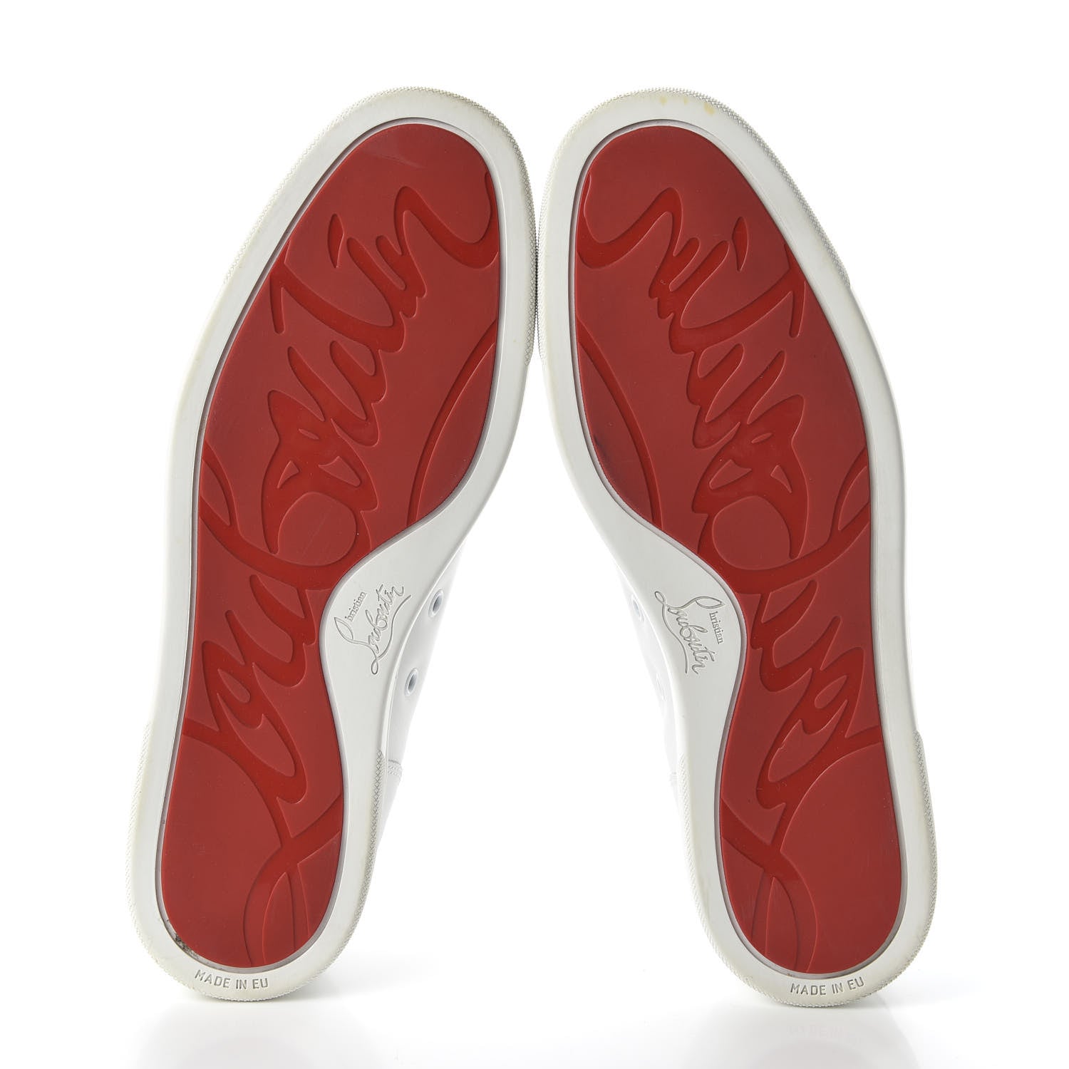 Christian Louboutin Calfskin Mens Louis Junior Flat Sneakers 42 White 5 of 8