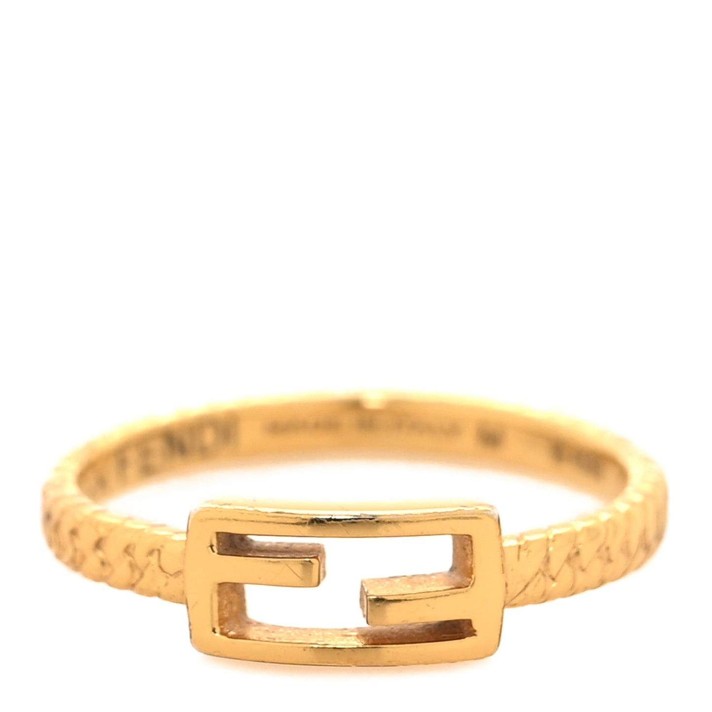 Metal Baguette Ring M 54 6.75 Gold
