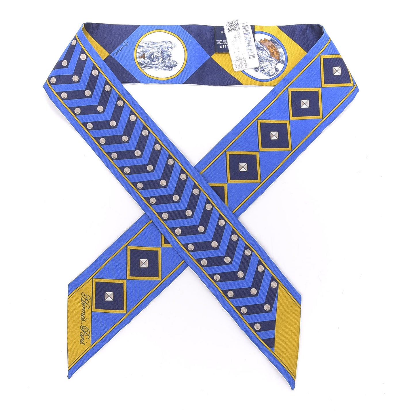 Silk Colliers Et Chiens Twilly Blue Roy Gold Marine