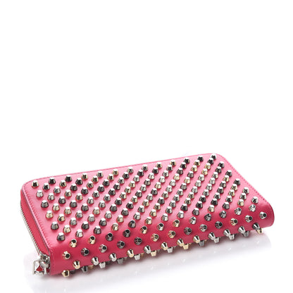 Christian Louboutin Calfskin Panettone Spiked Zip Around Wallet Rosa 4 of 10