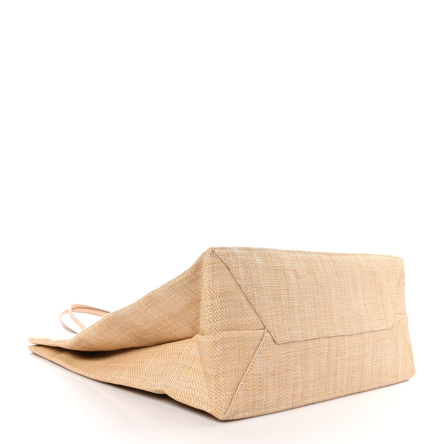 Raffia Logo Tote Naturale