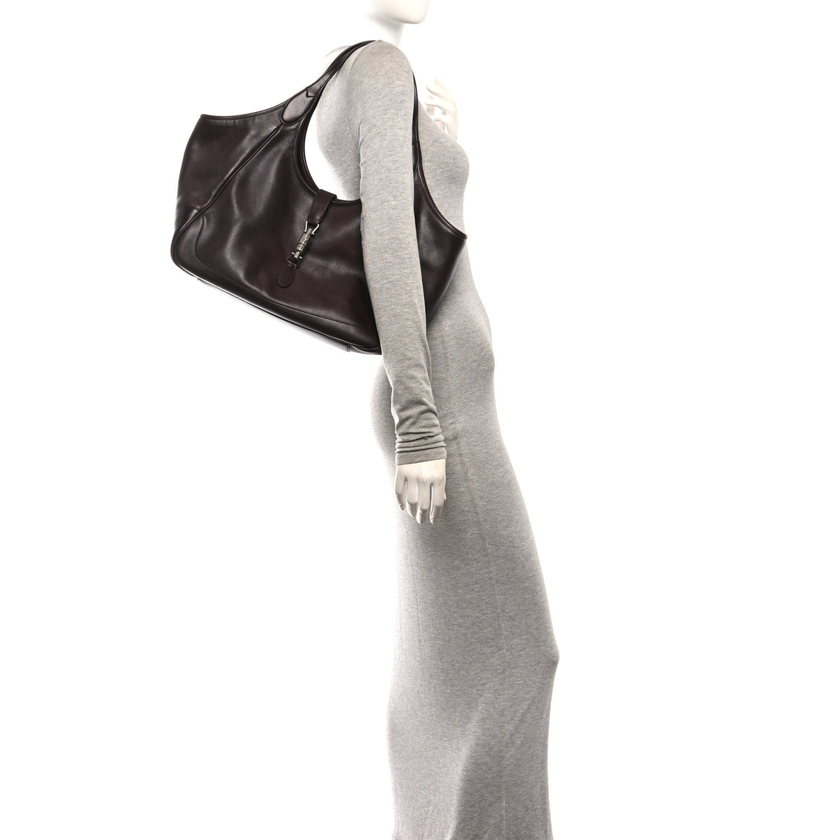 Soft Calfskin Medium Mercato Tote Bag Dark Brown