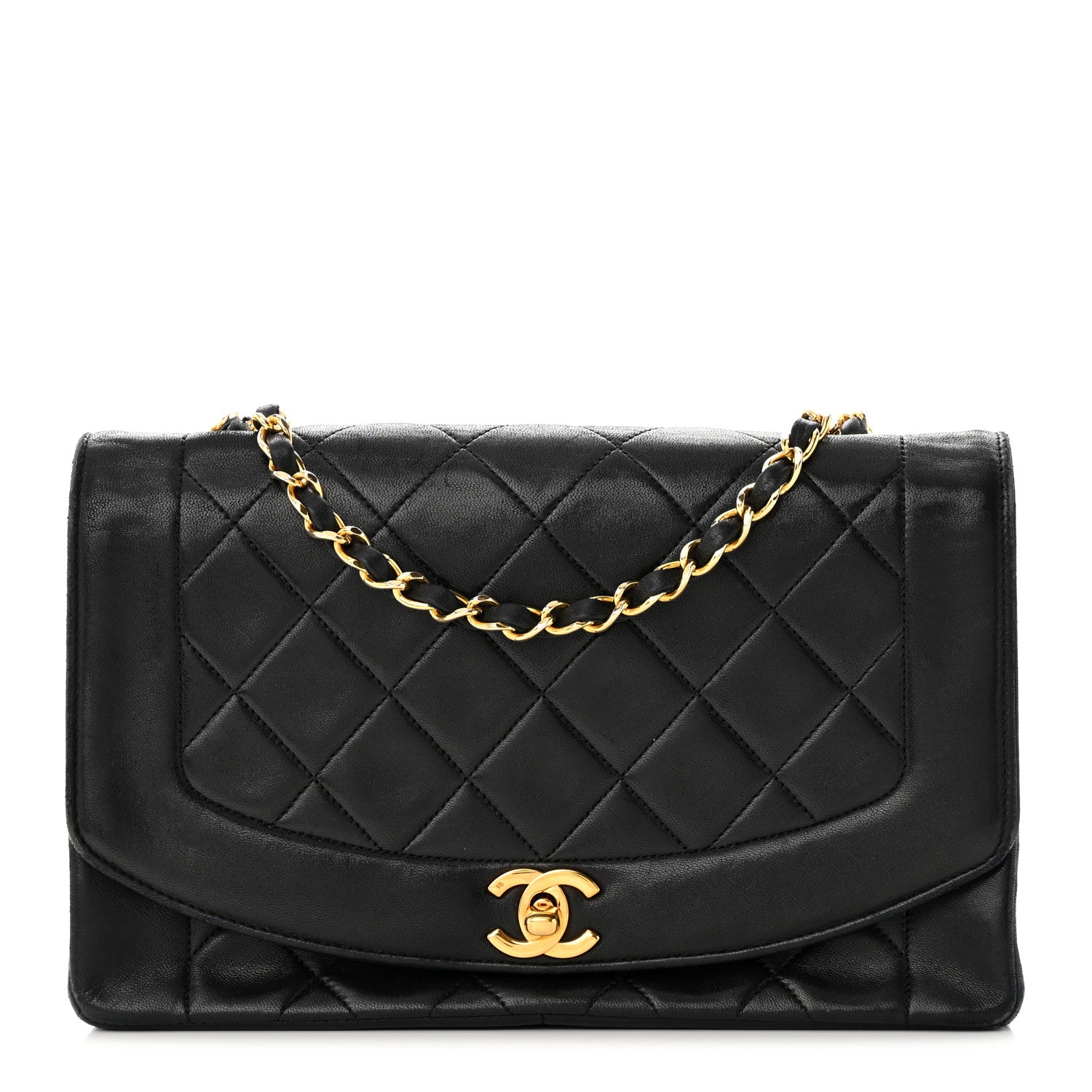Chanel Lambskin Quilted Medium Single Flap Black 1 of 21
