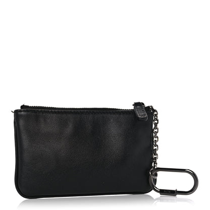 MCM Nappa Logo Embossed Mini Zip Pouch Black 3 of 12