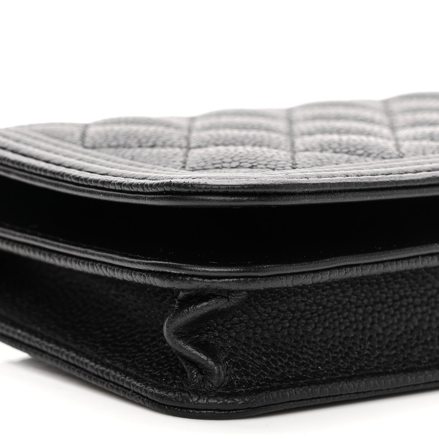Chanel Caviar Quilted Boy Clutch With Chain Black 10 of 13