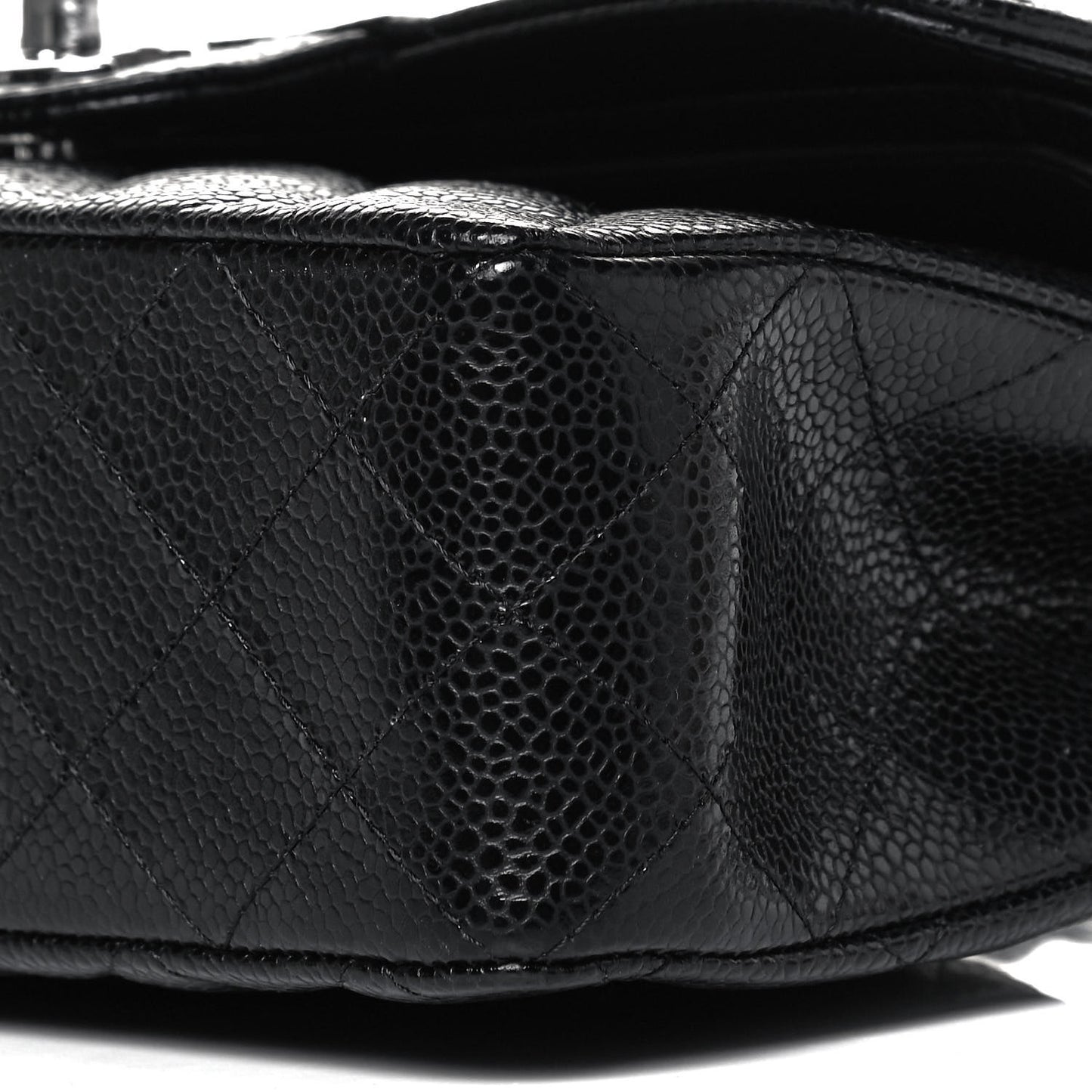 Caviar Quilted Small Double Flap Black