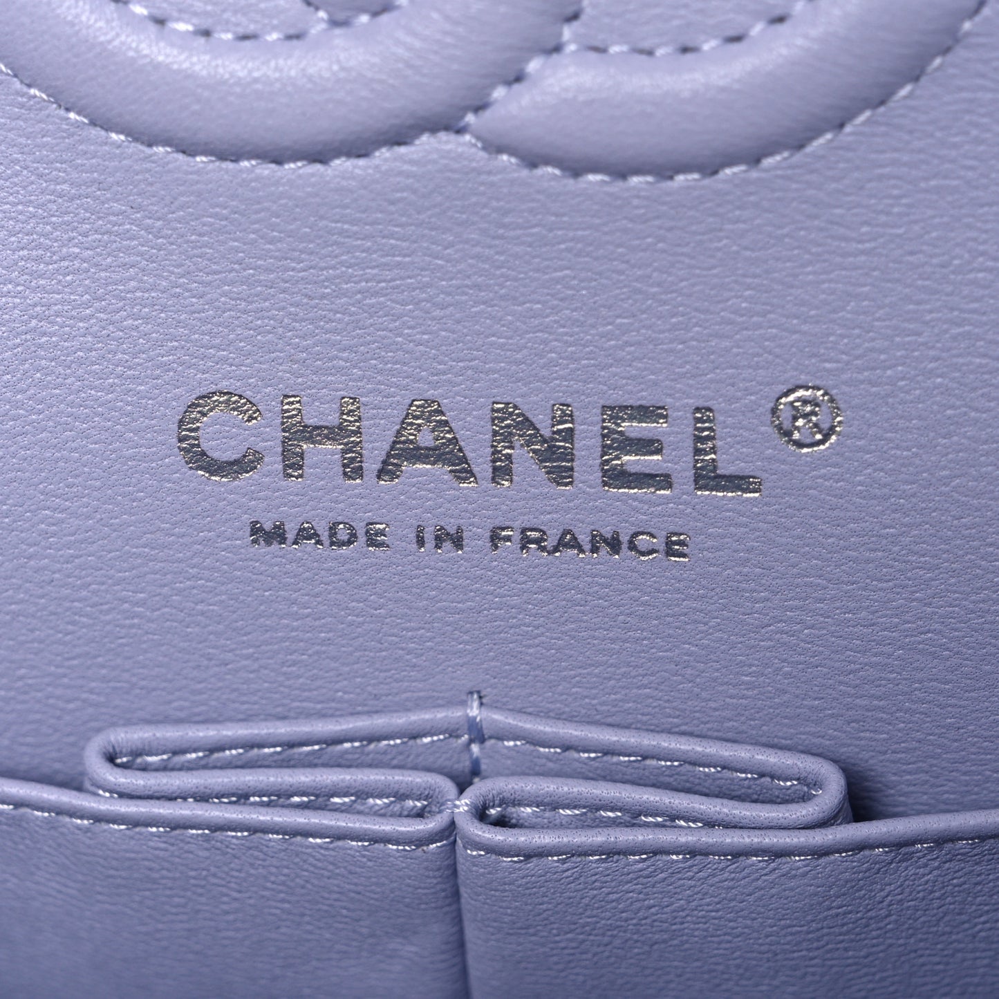 Caviar Quilted Small Double Flap Light Purple