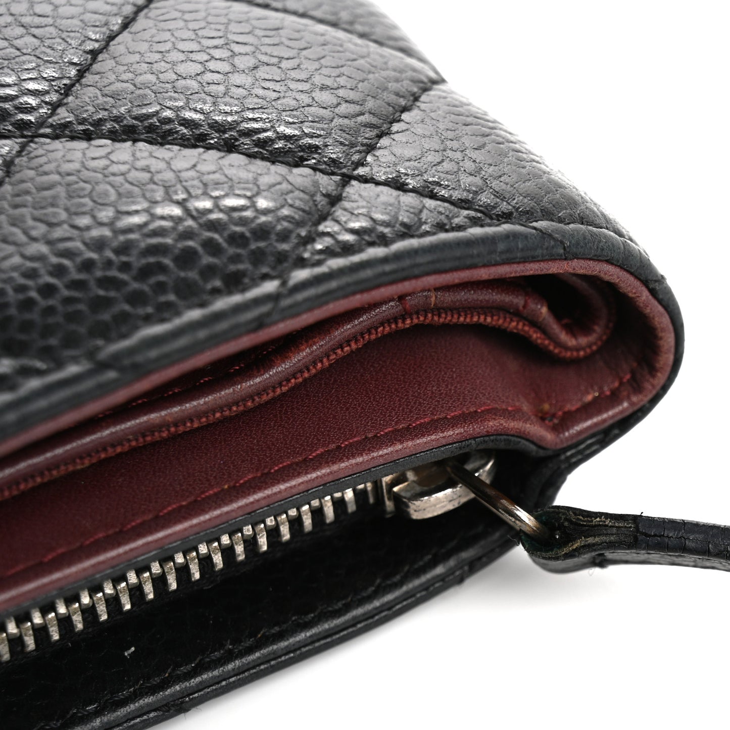 Caviar Quilted CC French Wallet Black