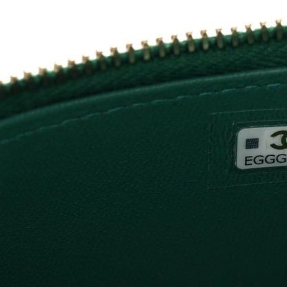 Chanel Lambskin Quilted Top Handle Mini Vanity Case With Chain Green 7 of 12