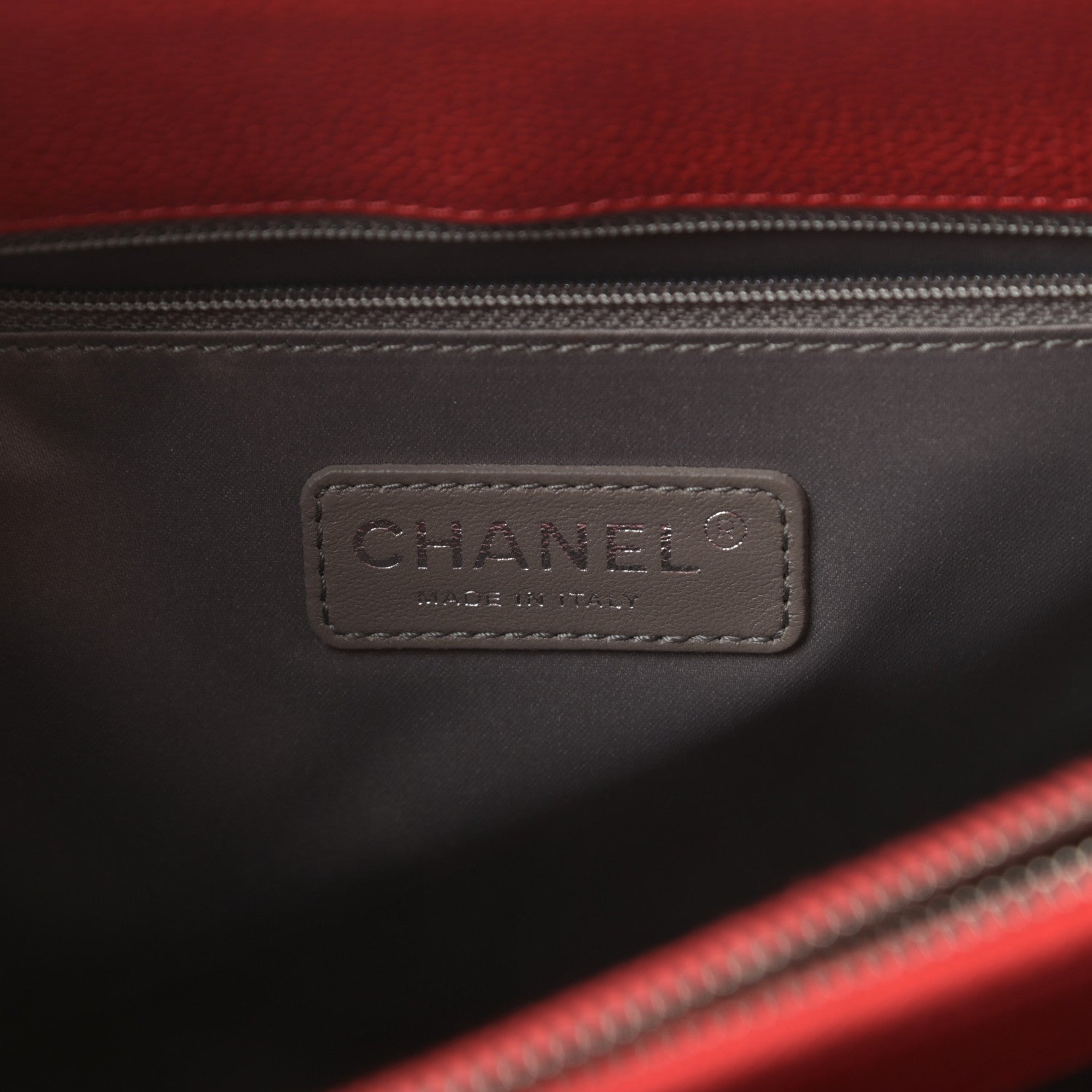 Chanel Caviar Quilted Grand Shopping Tote GST Red 6 of 11