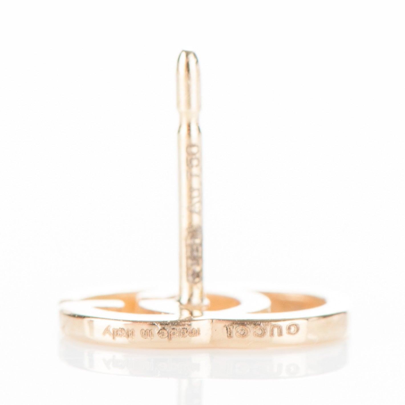 18K Yellow Gold GG Tissue Stud Earrings
