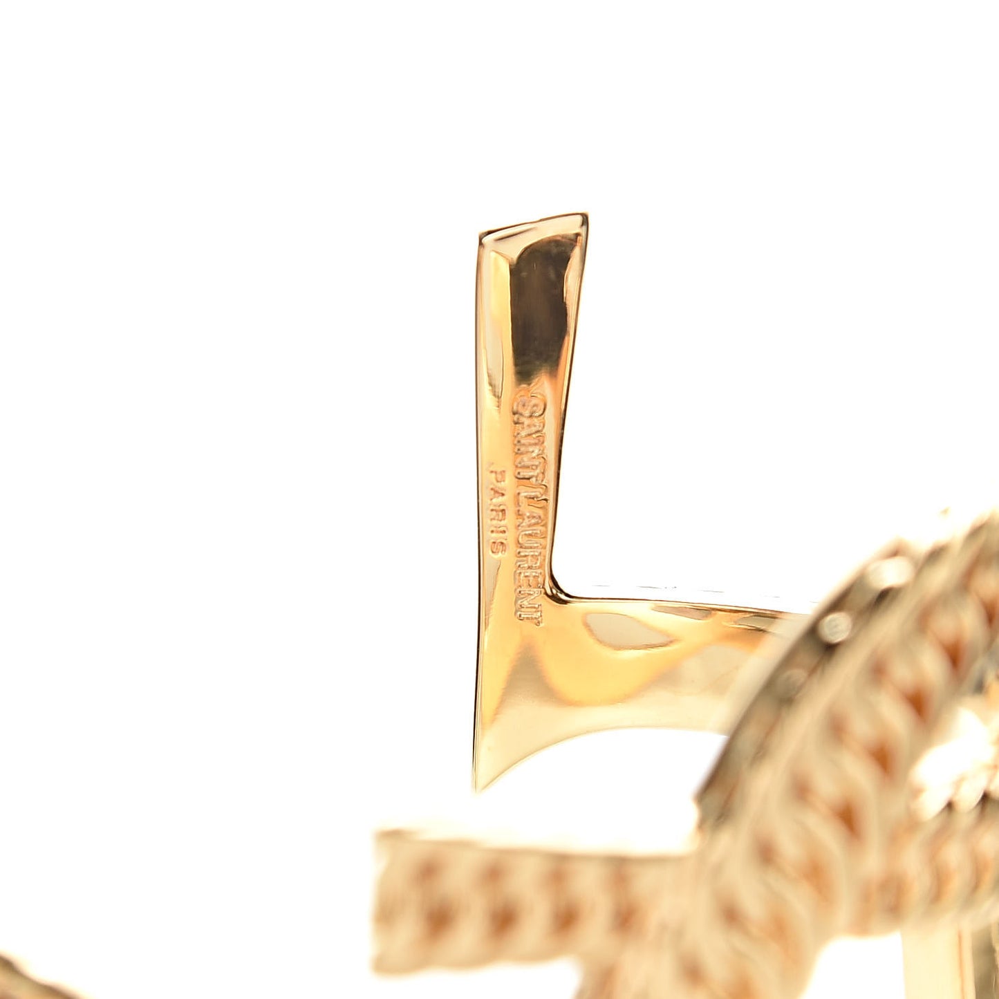 Brass Monogram Small Chain Cuff Gold