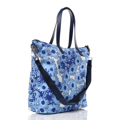 Prada Tessuto Nylon Saffiano Floral Print Tote Baltico Dis Primule 4 of 19