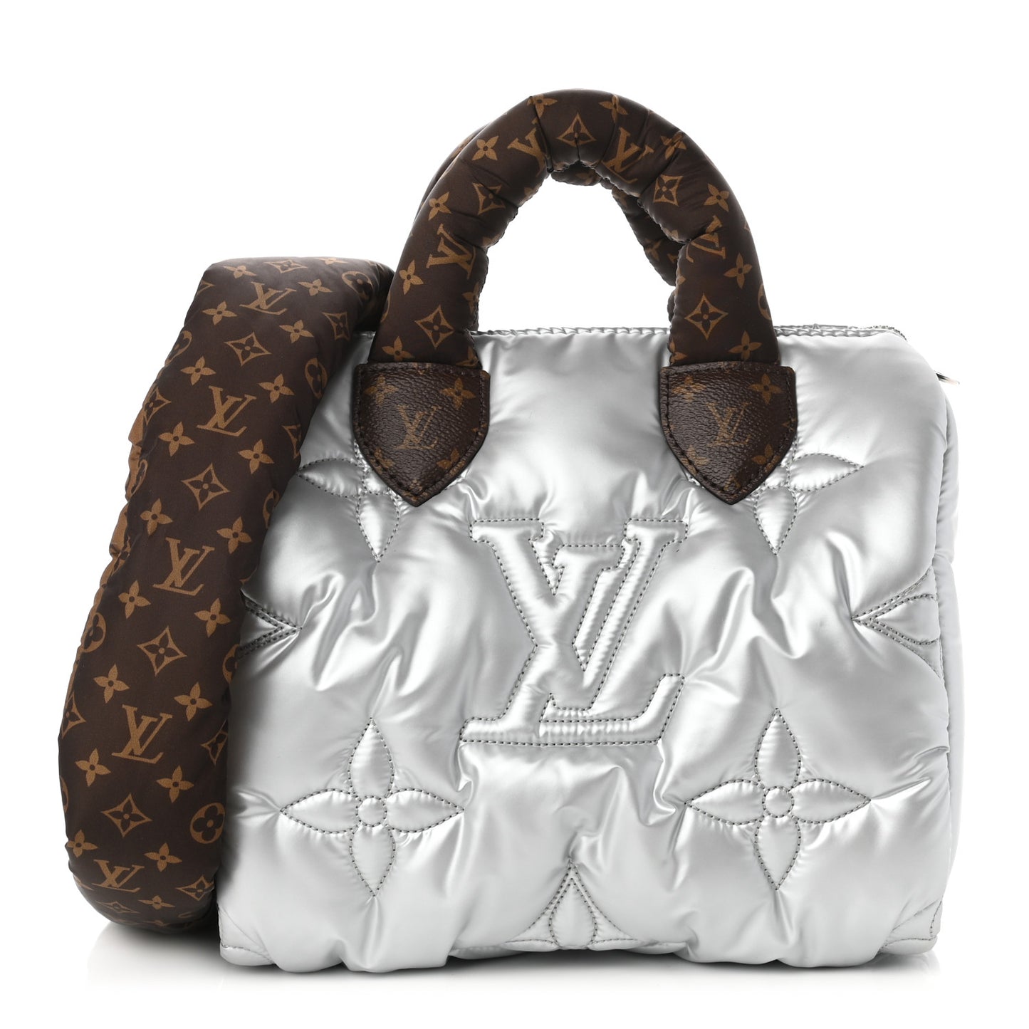 Econyl Mini Monogram Pillow Speedy Bandouliere 25 Silver