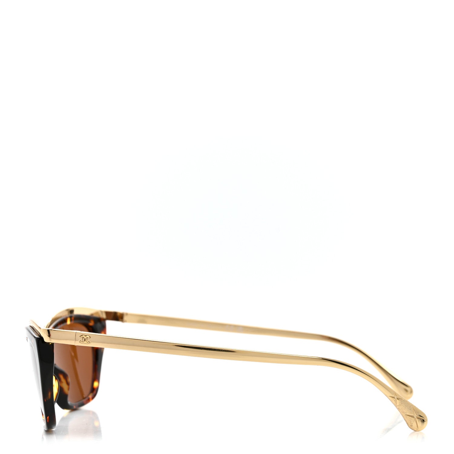 Chanel Acetate Metal Cat Eye Sunglasses 4299 Tortoise 3 of 7