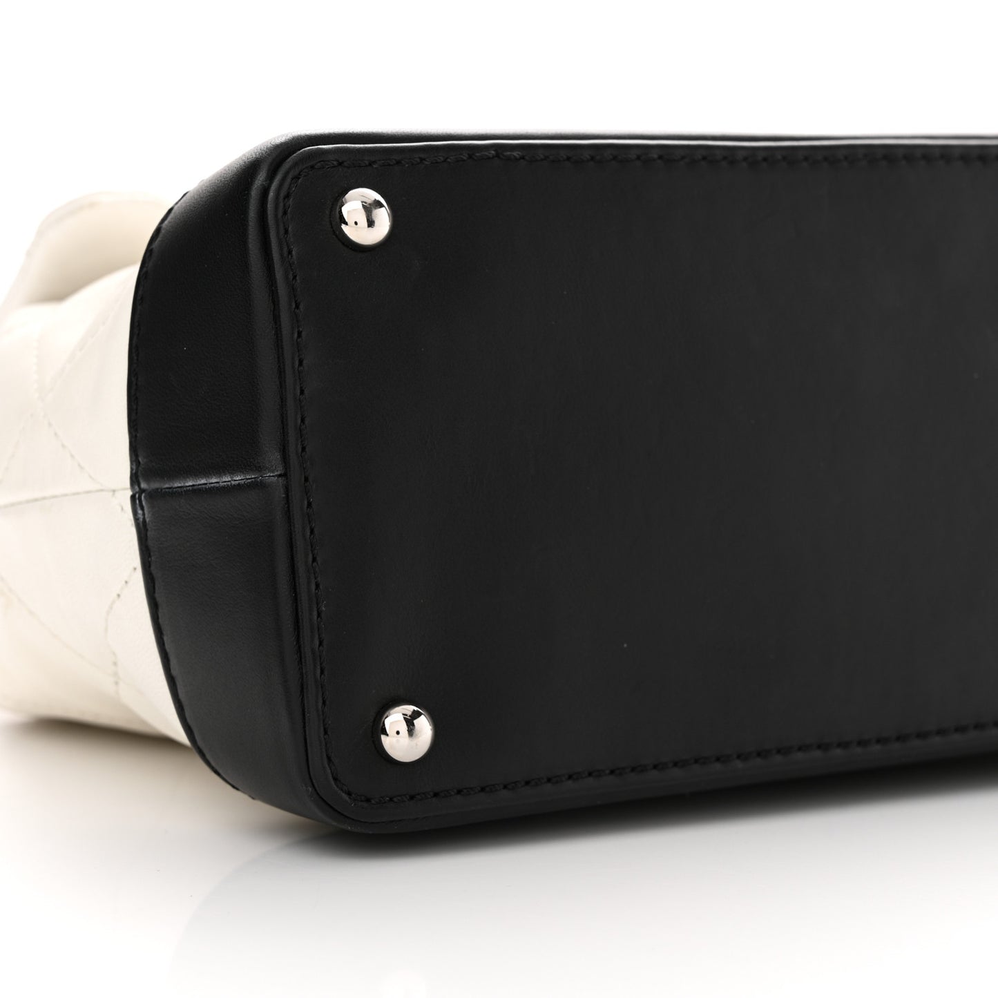 Calfskin Quilted VIP Flap White Black