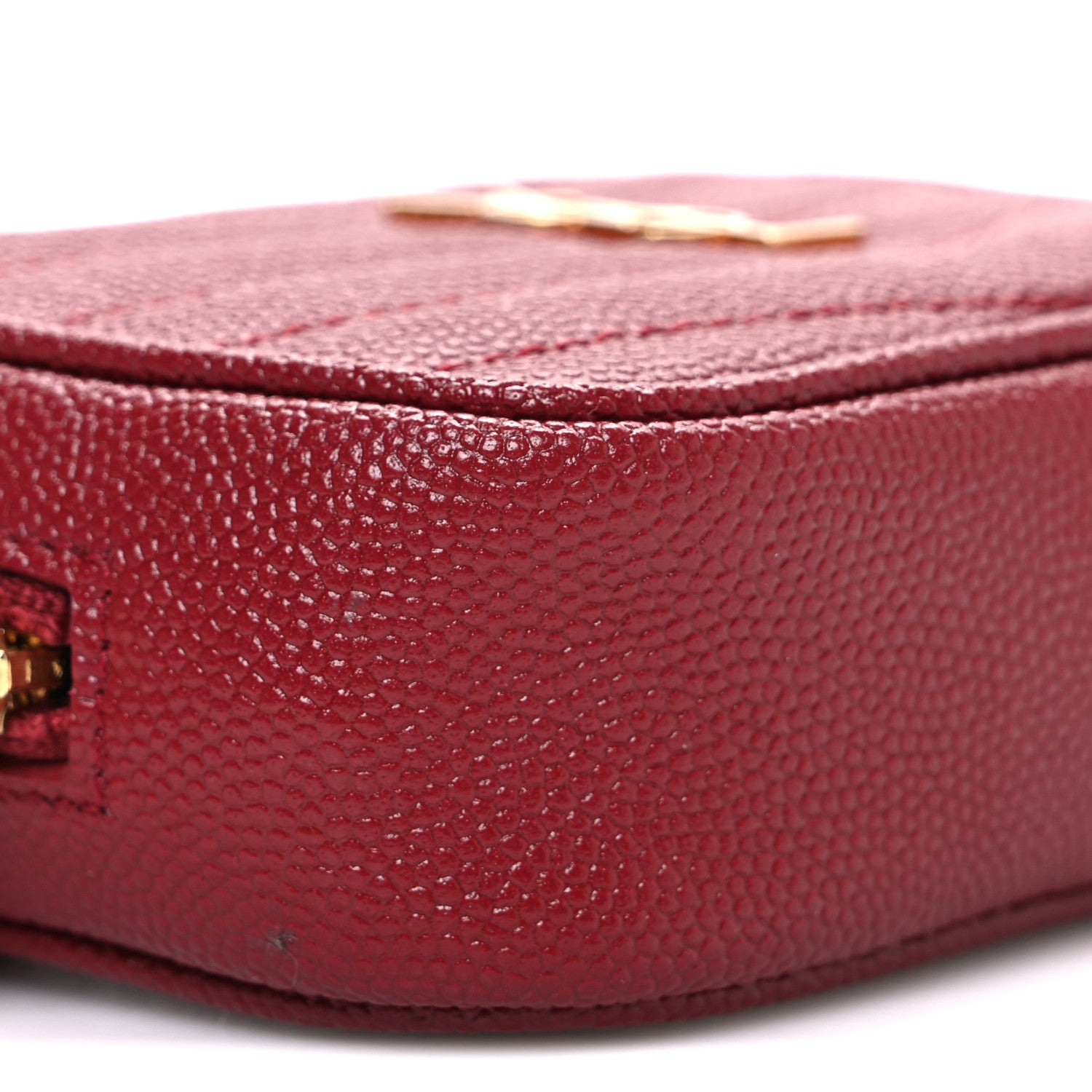 Saint Laurent Grain De Poudre Matelasse Monogram Baby Lou Camera Bag Opyum Red 9 of 10