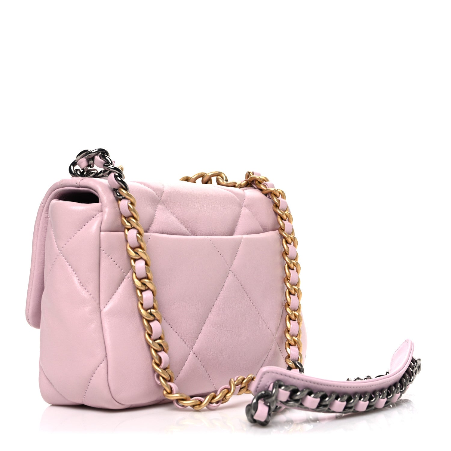 Chanel Lambskin Quilted Medium Chanel 19 Flap Light Pink 3 of 11