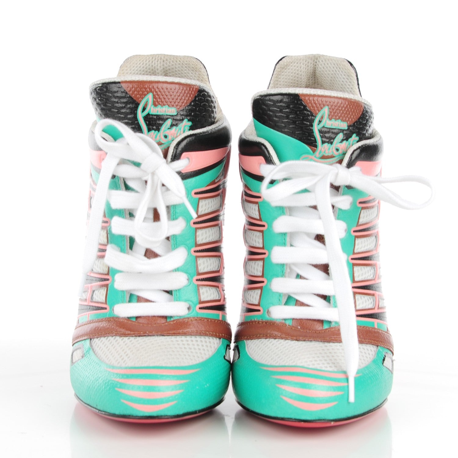 Christian Louboutin Kid Jazz Calfskin Boltina 120 Booties 38.5 Opaline Cuoio 2 of 9