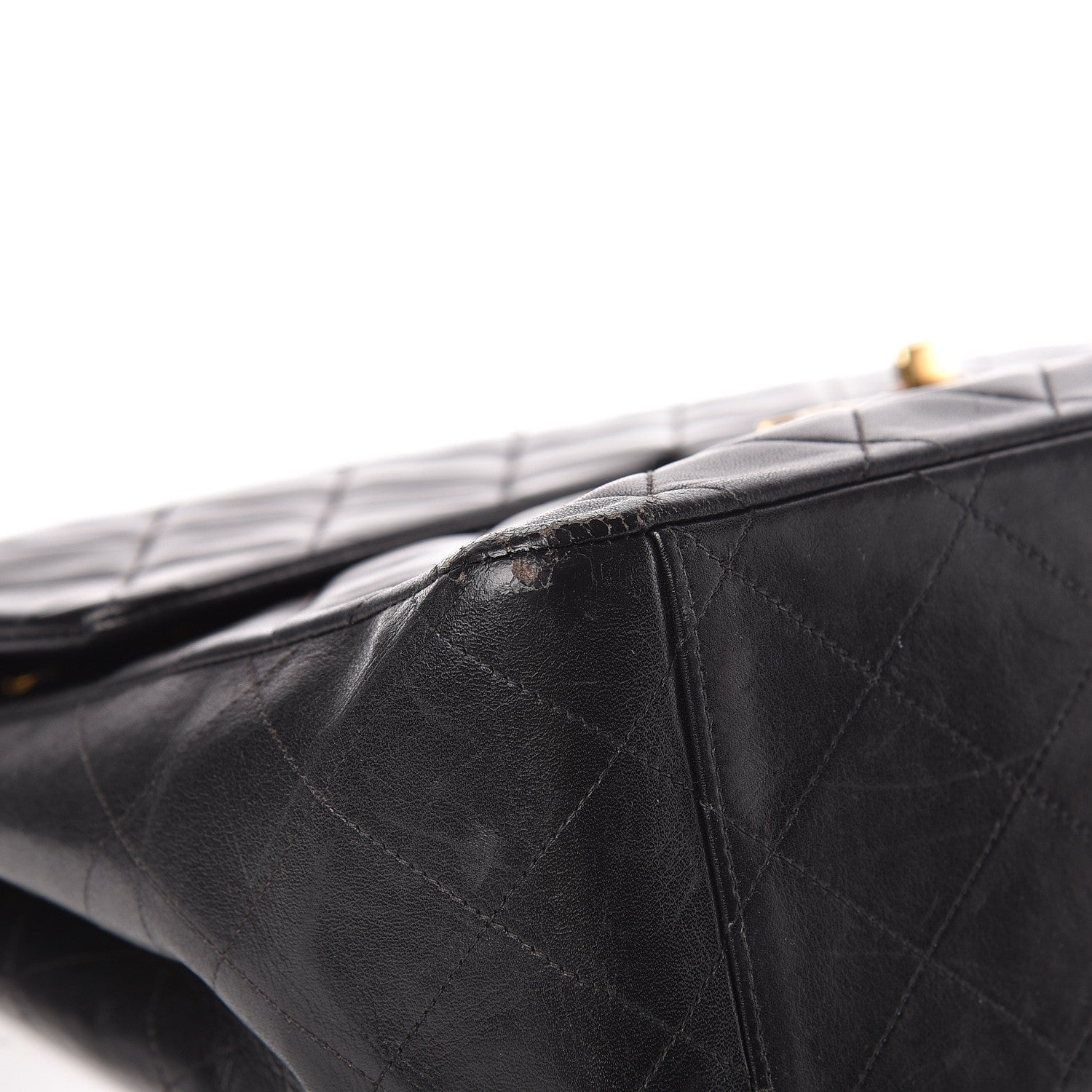 Chanel Lambskin Quilted XL Jumbo Single Flap Black 9 of 20