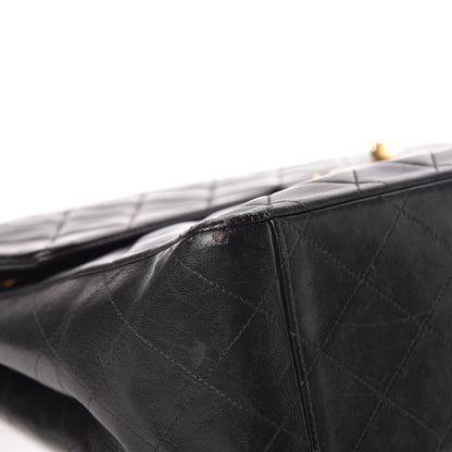 Chanel Lambskin Quilted XL Jumbo Single Flap Black 9 of 20