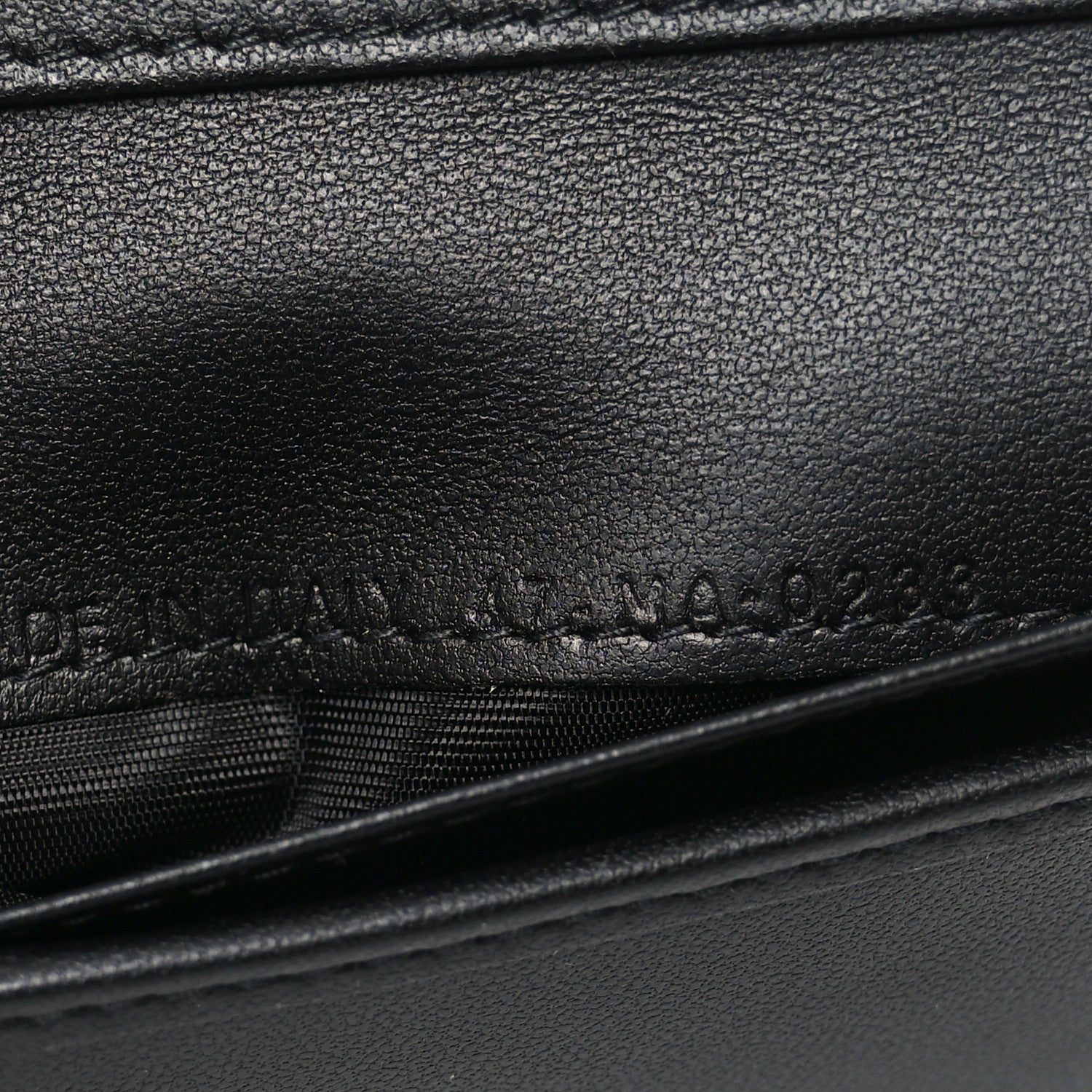 Christian Dior Grained Calfskin Supple Cannage Caro Scarlet Zipped Wallet Black 7 of 8