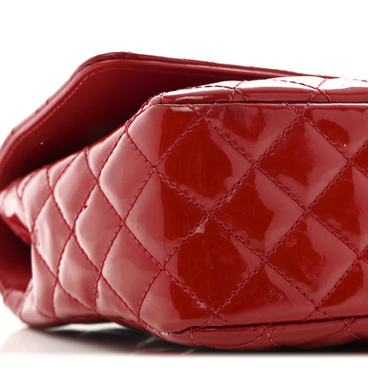 Chanel Patent Calfskin Quilted Valentine Charms Medium Single Flap Red 9 of 11
