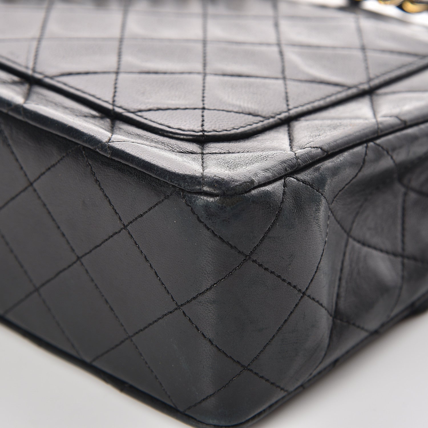 Chanel Lambskin Quilted Medium Double Flap Black 19 of 20