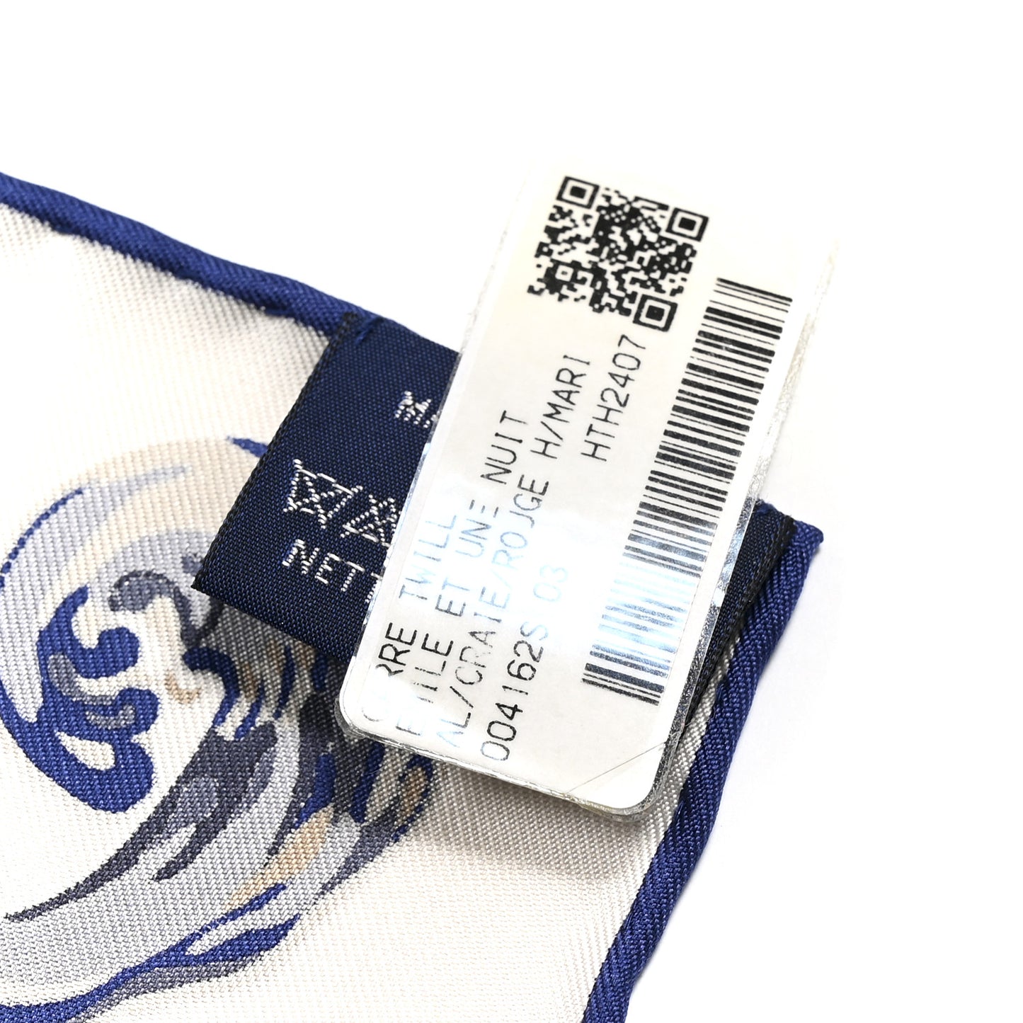 Silk Emile Et Une Nuit Scarf 90 Craie Rouge H Marine